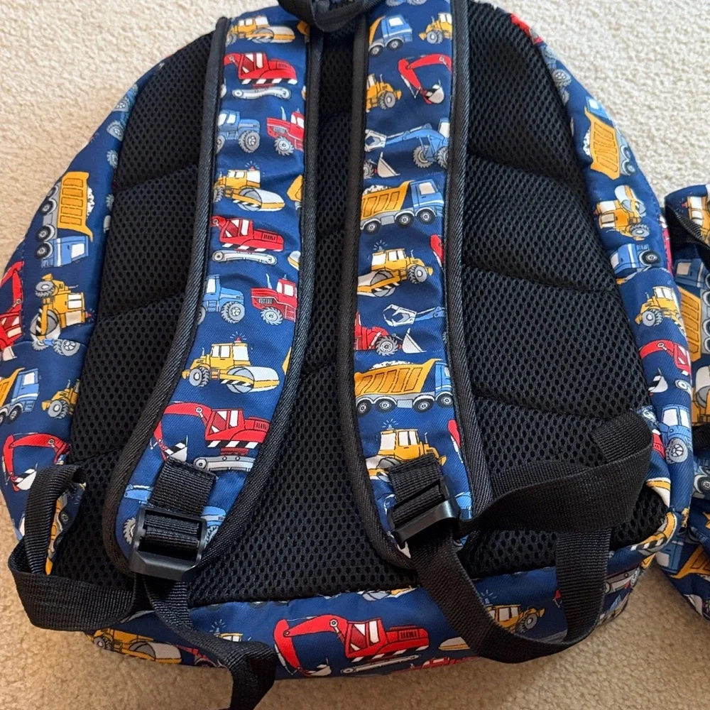 Trucks/dozer backpack and lunchbox
